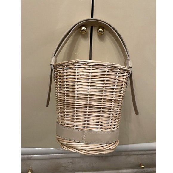 SOLD RARE NWOT POLENE L'OSIER WICKER BASKET BUCKET BAG SAND PURSE - Picture 4 of 12